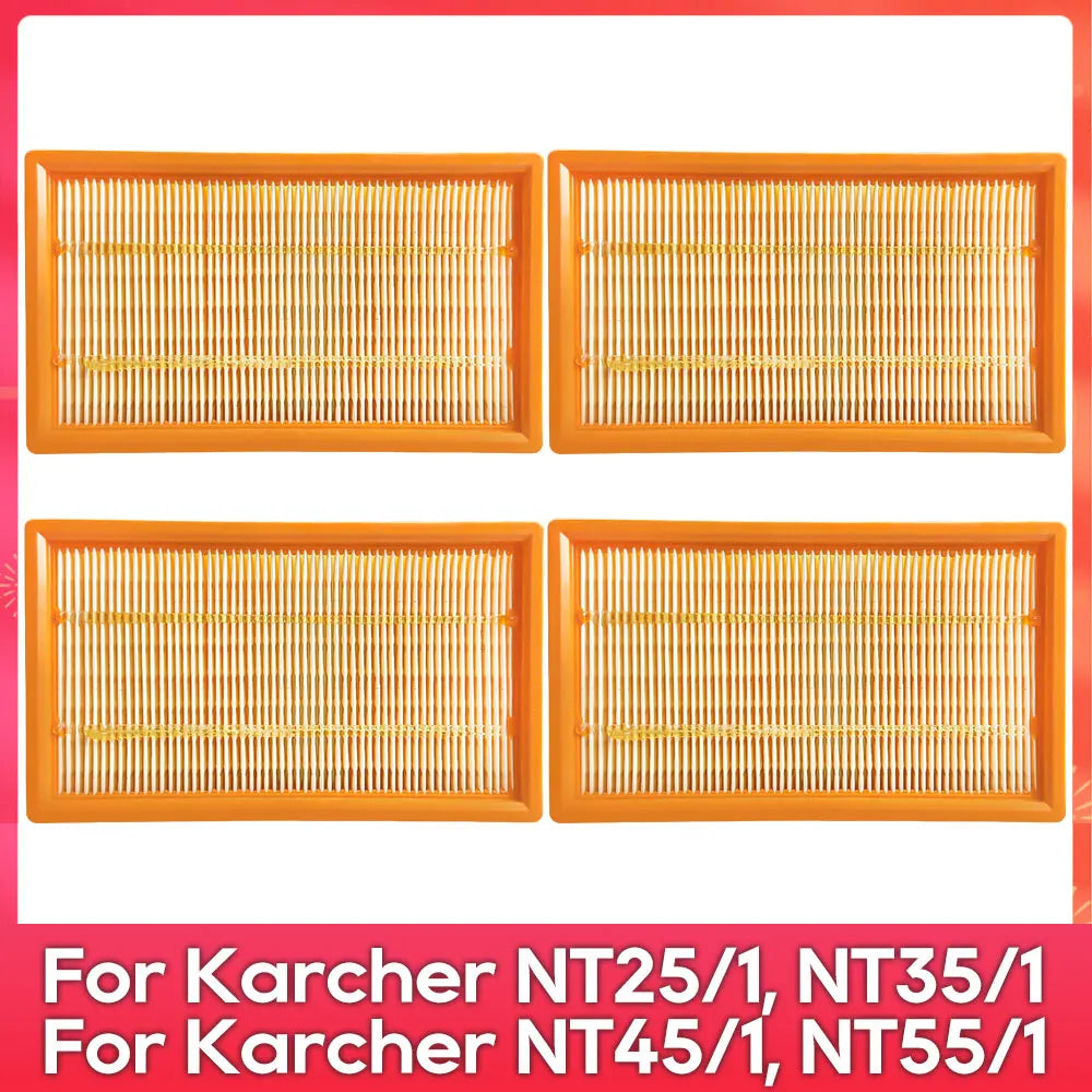 Filter Compatible for ( Karcher NT 25/1, NT 35/1, NT 45/1, NT 55/1, NT361 ECO, NT561 ECO, NT611 ECO, Bosch VAC140 ) Accessory