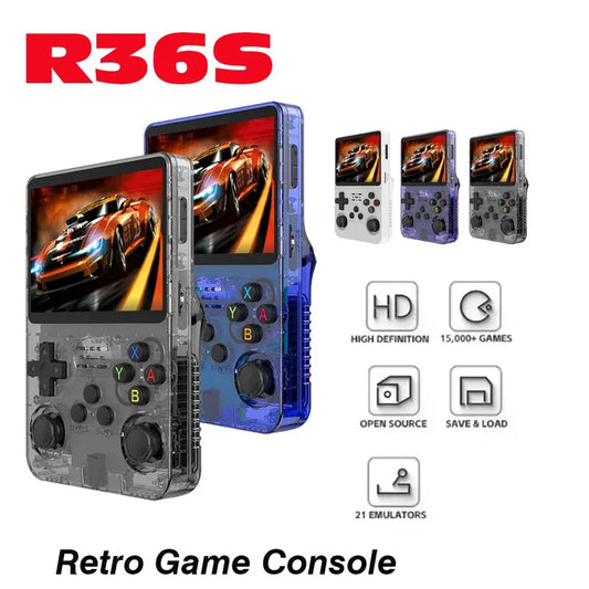 R36S Retro Handheld Video Game Console 3.5Inch IPS Screen Player Kid Portable Pocket Video Player Games Arkos System