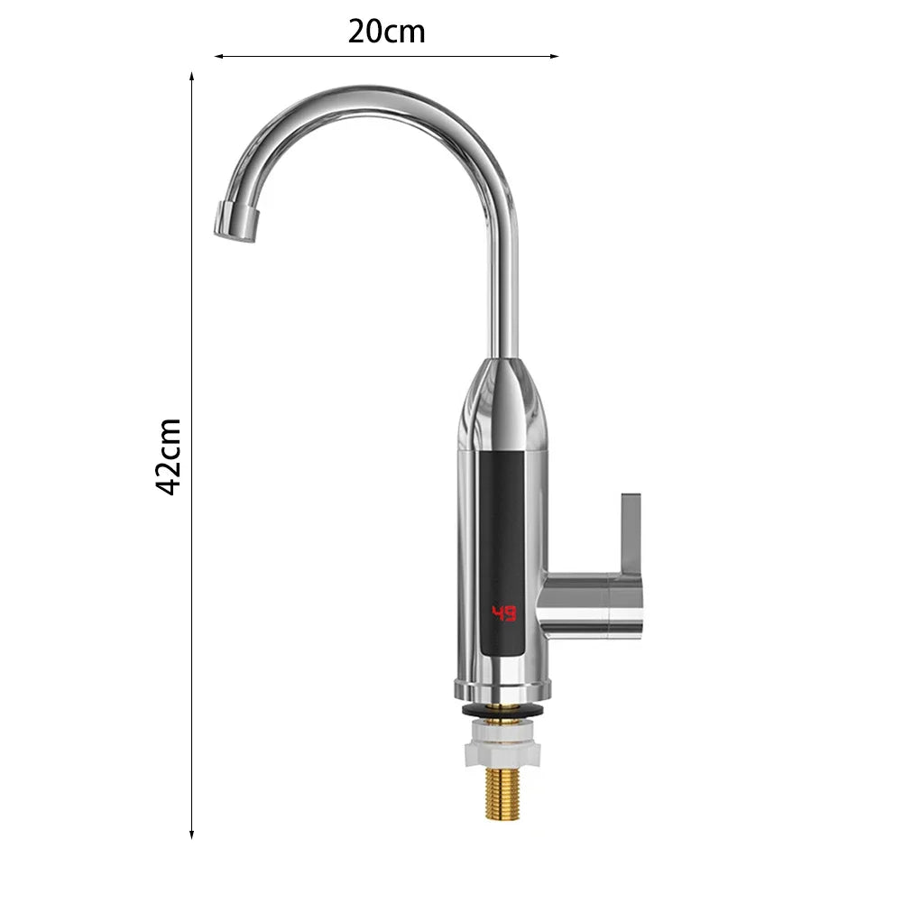 Electric Water Heater Kitchen Faucet Tankless Water Heater Tap LCD Digital Touch 360 Degree Rotation Thermostatic Faucets