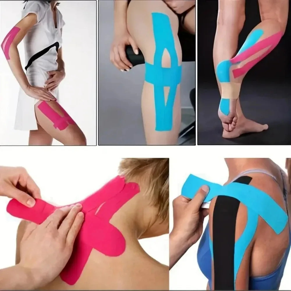 Sports Waterproof Kinesiology Tape Stickers Athletic Bandage Muscle Recovery Protector Strapping Pain Relief Tennis Gym