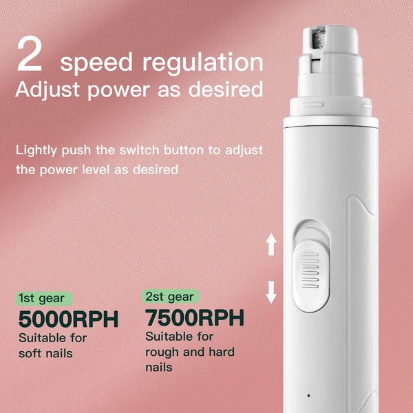 Rechargeable Pet Nail Grinder | Home Grooming Tool for Dogs