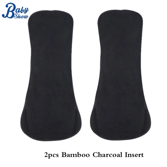 2pcs Washable Adult Diaper 5 Layers Polar Fleece Cloth Nappy Liner Super Absorbent Reusable Incontinence Adult Diaper Insert Pad