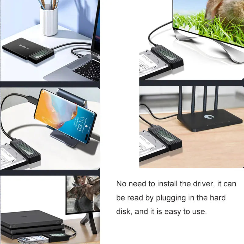 USB to SATA Adapter Converter Cable USB 3.2 3.0 to SATA Converter for 2.5 Inch SSD HDD Hard Drive External adaptador Accessories