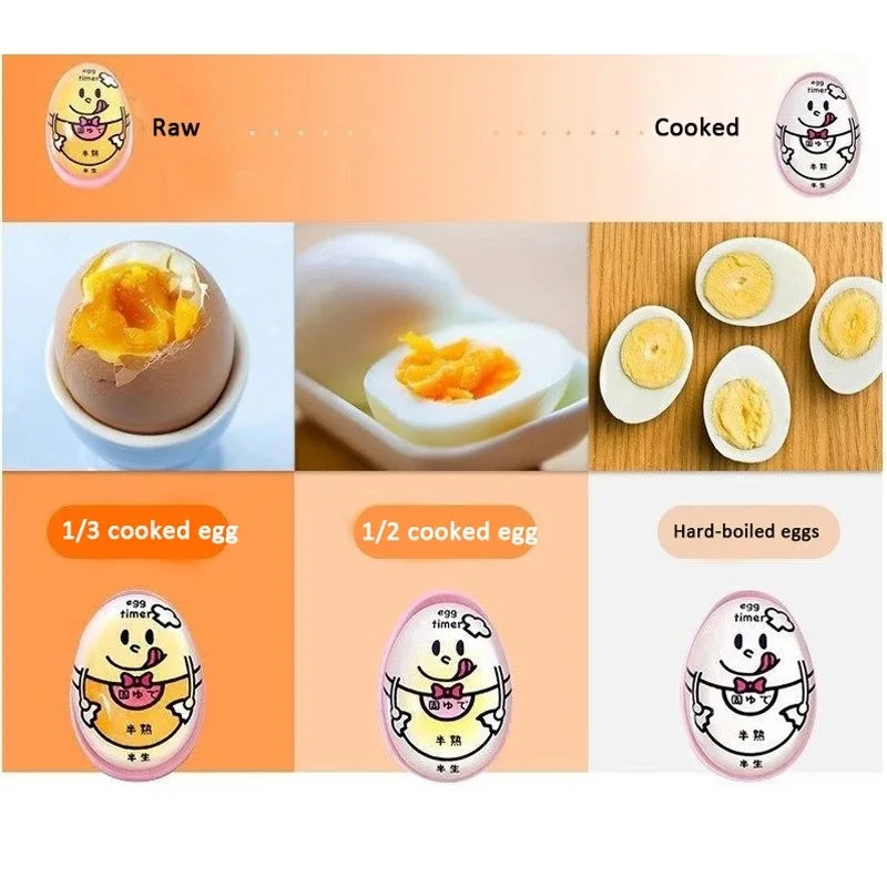 Eco-Friendly Resin Red Eggs Timer Egg Timer Resin Boiled Egg Cooker Color Changing Cooking Temperature Observer Kitchen Tool