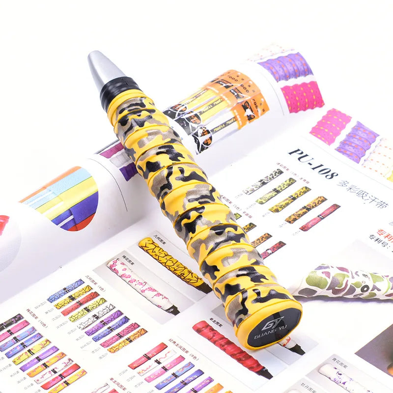 Absorb Sweat Racket Anti-slip Tape Handle Grips For Tennis Badminton Camouflage Wrapping Skidproof Sweat Band Sports Badminton