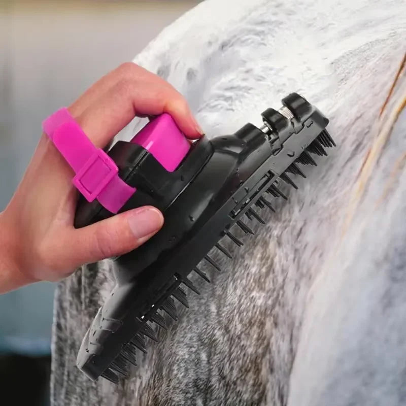 Horse Grooming Brush Massage Cleaning Flea Tick Removal Rubber Hair Comb Accessories Body Mane 6 In 1 Tail Bristle riding Brush