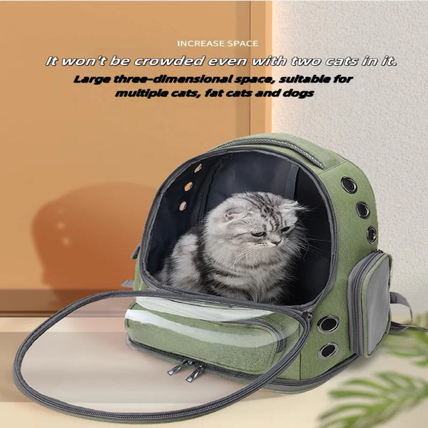 Transparent Pet Carrier Backpack Ideal Cat Accessories Outdoor Pet Shoulder Bag Breathable Pet Supplies With Ample Ventilation