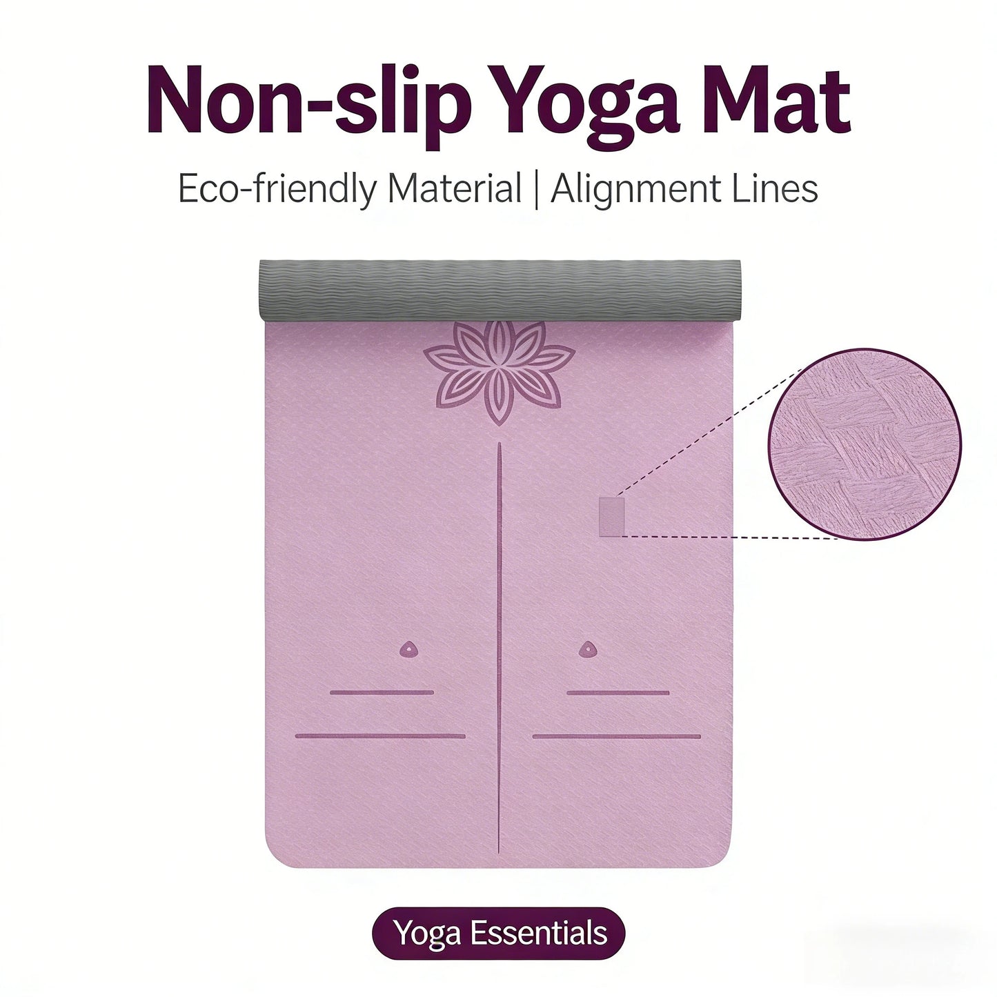 Yoga mat for girls, shock absorption, silent non-slip floor mat, home thickened sports, dance fitness