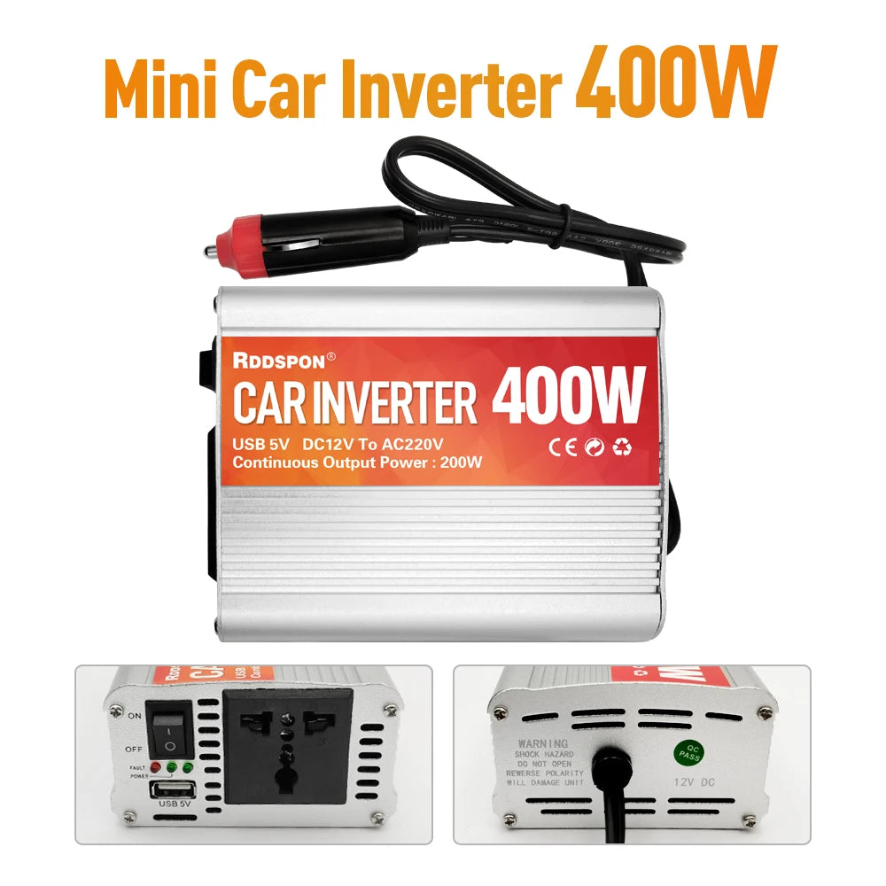 Car Inverter 12V 220V 200W-1000W AC Power Converter With 5V USB Sine Wave Car Inverter Charger Conversion Equipment