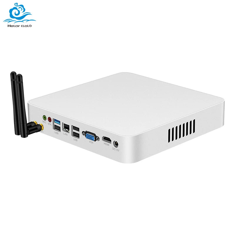 Helorpc Mini PC Intel Core i3 i5 i7 1255U Windows10 WIFI6 RS232 LVDS 64GB DDR4 HTPC Support Windows10 LINUX Computer For Home