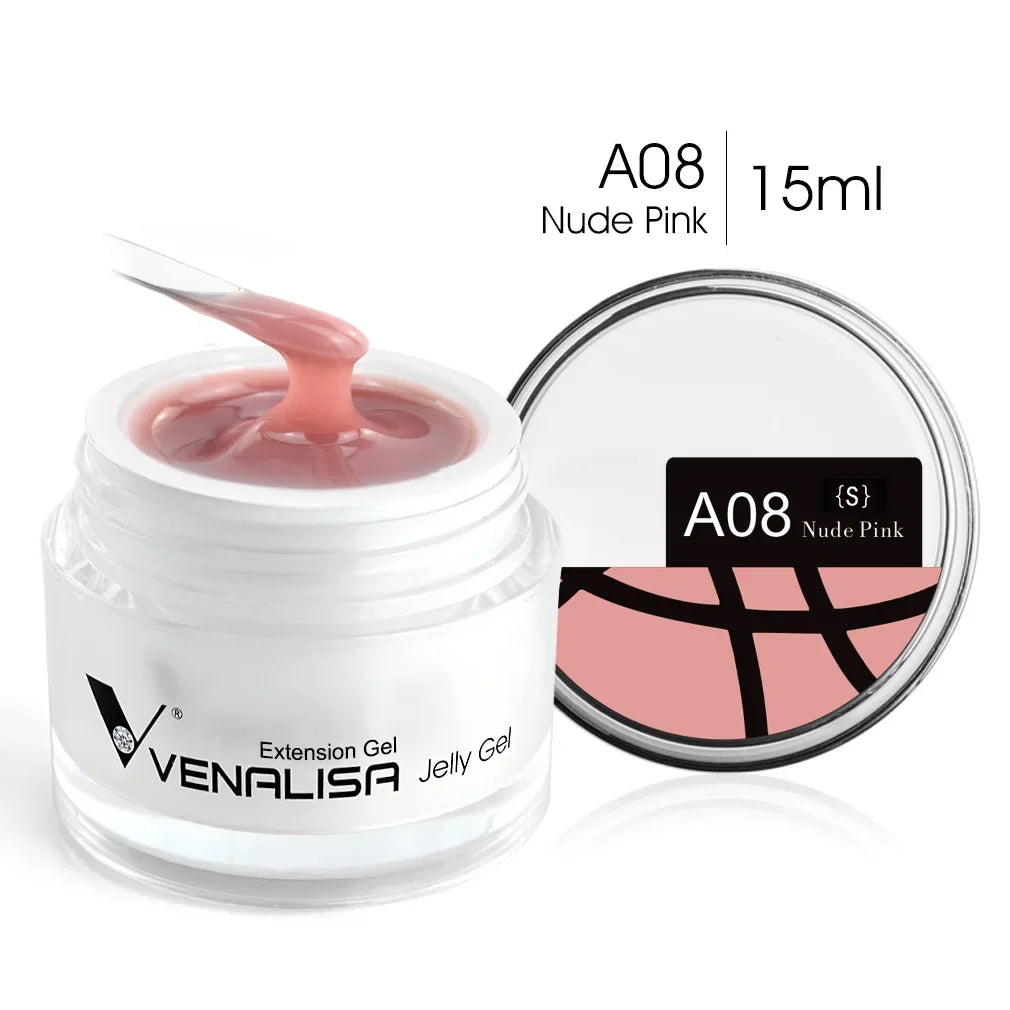 15ml Venalisa Poly Nail Gel 12 Color Camouflage Color UV LED Nail Polish Builder Extension Gel Nail Self Leveling Jelly Manicure