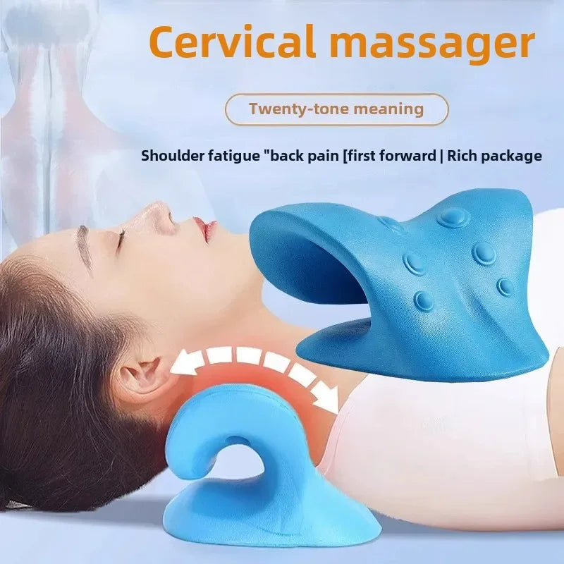 Premium Cervical Spine Massager for Neck Shoulder Relaxation - Support Correct Posture & Improve Sleep Quality