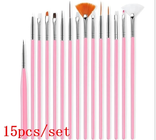 5pcs Premium Nail Art Liner Brush Set - Ultra-Fine Detailing Pens For Precision Manicure 6/9/12/15/26mm Long Line Nail Brushes *